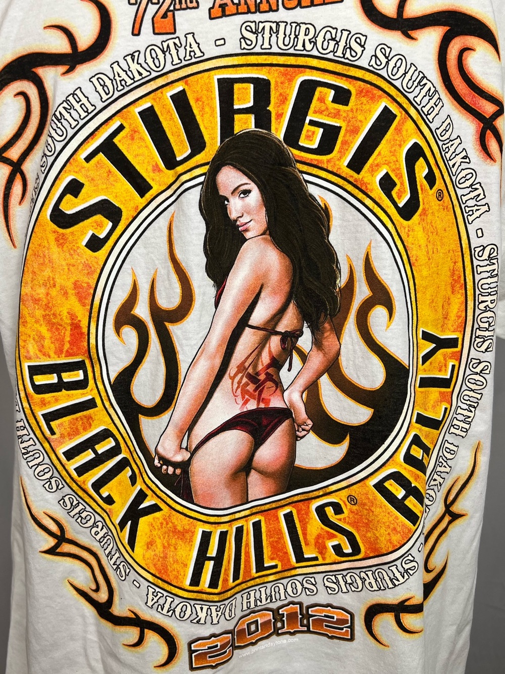 Vintage Sturgis 2012 White Graphic T-Shirt